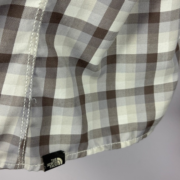 The North Face Cabincore Casual Plaid Long Sleeve Snap Front Shirt Large Grey - Picture 11 of 15